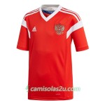 Camisolas de Futebol Rússia Equipamento Principal Copa do Mundo 2018 Manga Curta